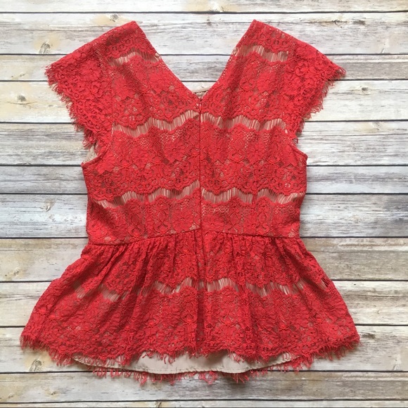 Anthropologie • Mauve Lace Peplum Blouse - Picture 8 of 8